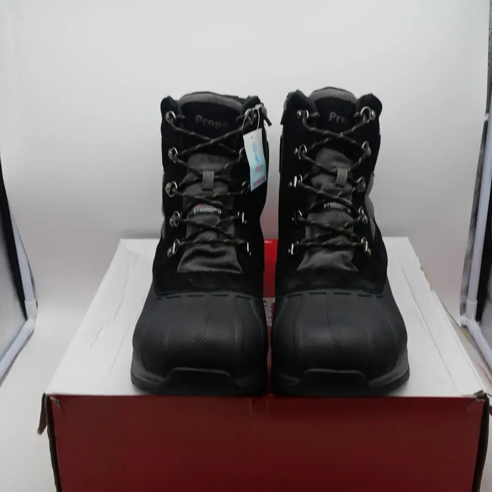 NEW Propet Cortland Men's 14 All-Weather Boots Black Gray